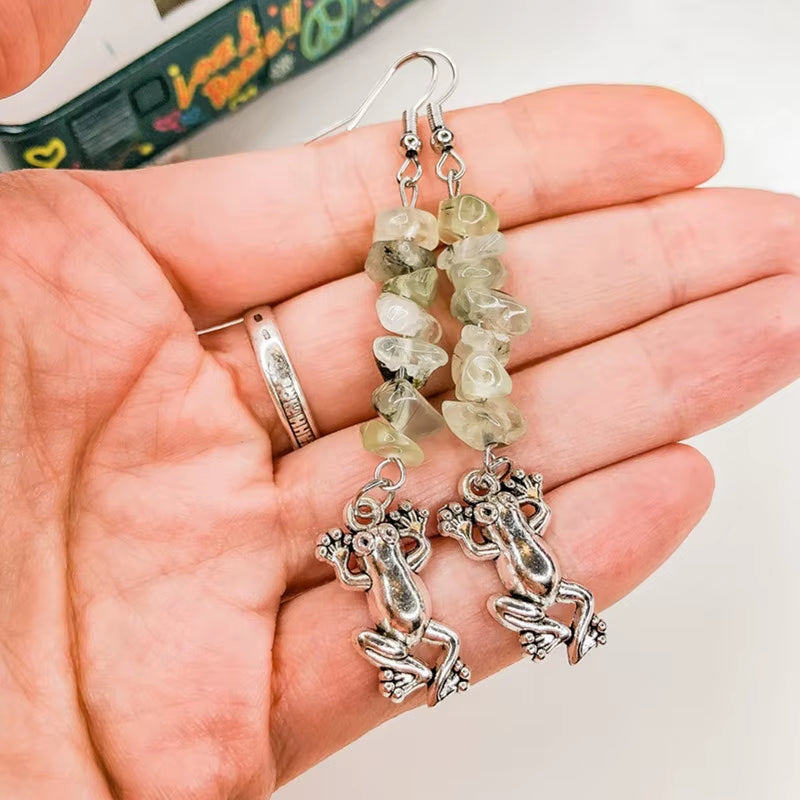 Fairy or Froggy Crystal Earrings | Indie Jewelry | Hippie Jewelry | Crystal Jewelry | Gemstone Jewelry | Celestial Jewelry | Acc