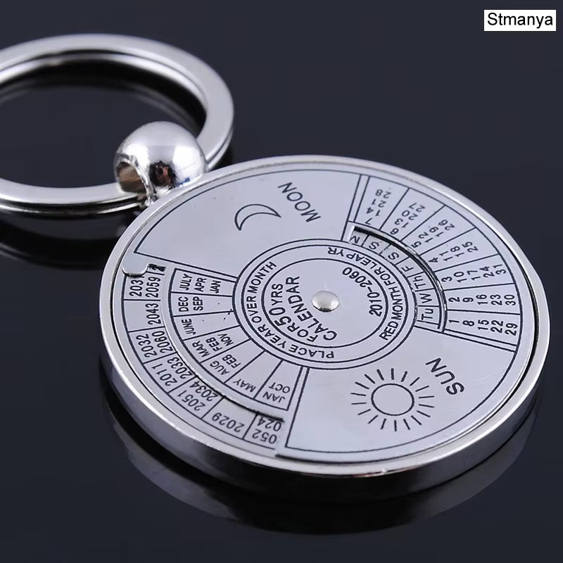 50 Years Super Perpetual Calendar Key Chain Bottle Opener Key Rings Astrology Keychain Party Gift Key Holder Gift Jewelry
