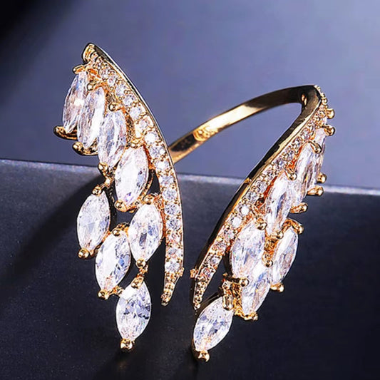 CAOSHI Statement Jewelry Rings for Women Dazzling Zirconia Personality Accessories Gift Fashionable Design Jewelry for Party