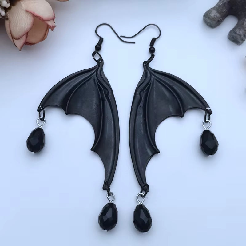 Bat Wing Earrings, Wing Earrings, Gothic Earrings, Gifts for Women,Gothic Jewellery, Spooky Earrings,Statement Jewellery