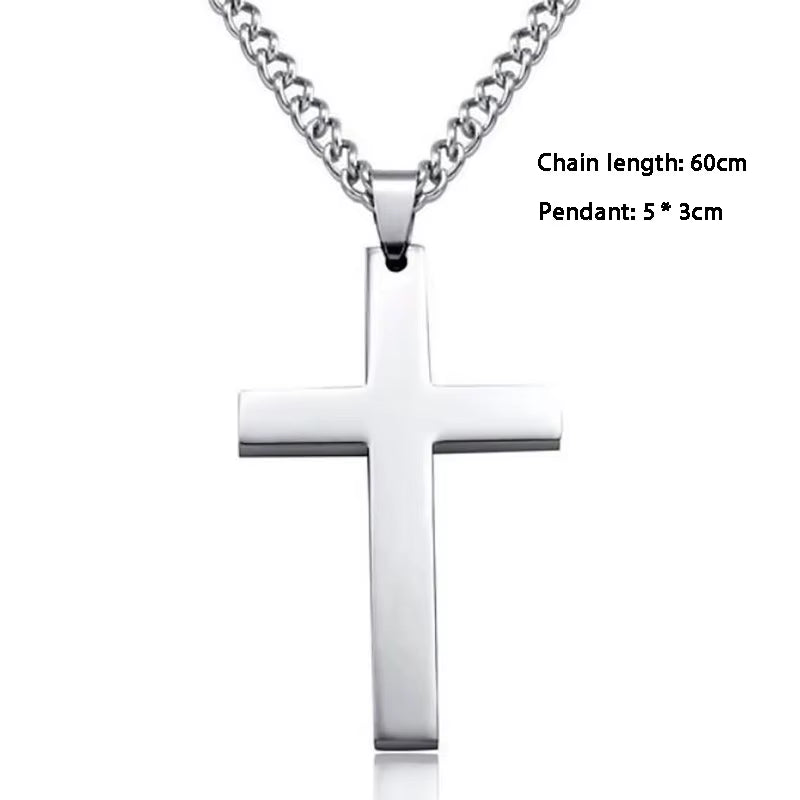 Luxe Cross Sweater Chain – Titanium Steel Boldness with Seasonal Edge