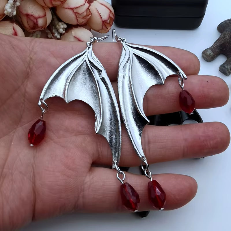 Bat Wing Earrings, Wing Earrings, Gothic Earrings, Gifts for Women,Gothic Jewellery, Spooky Earrings,Statement Jewellery