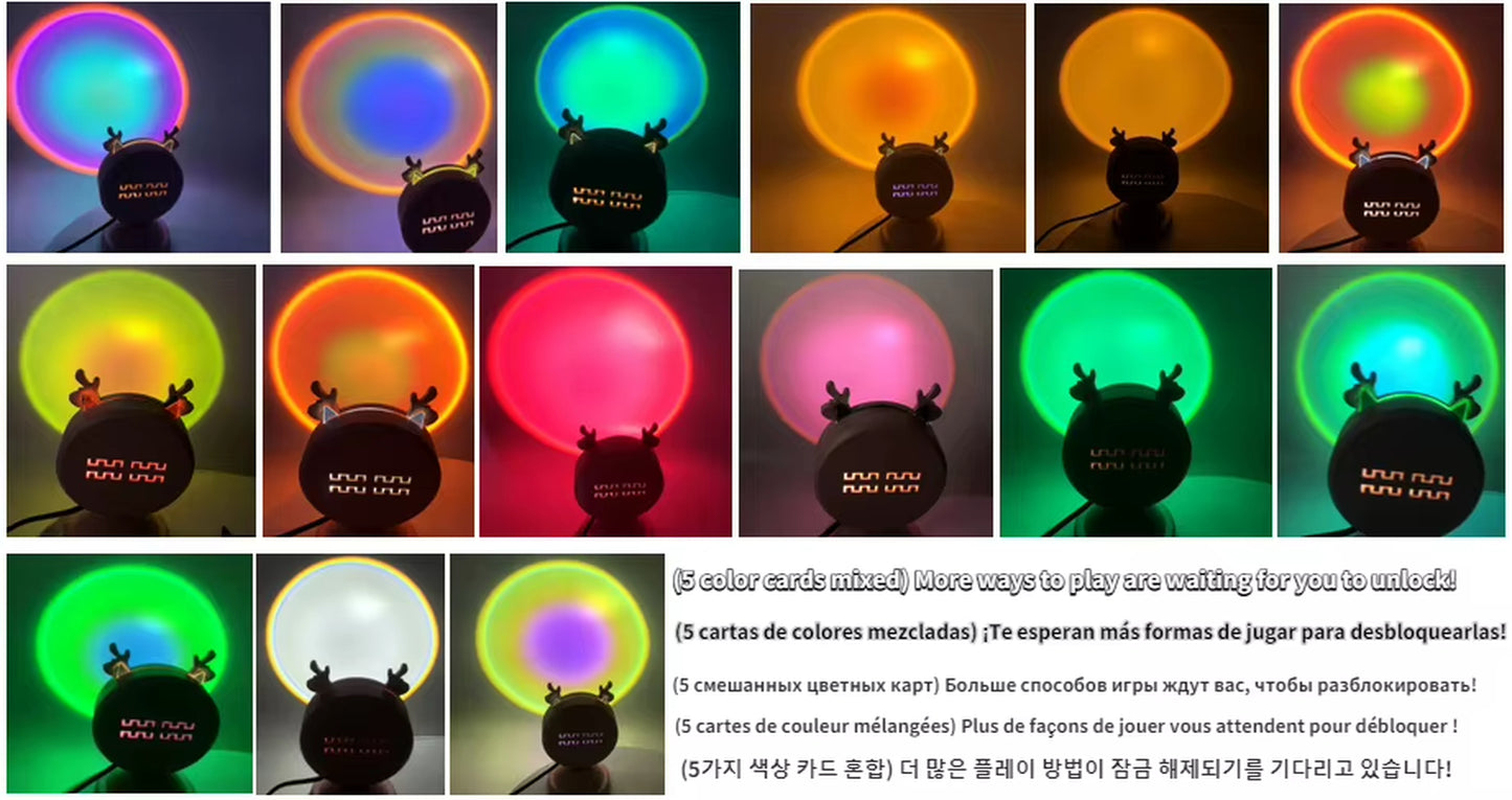 Mini Sunset Light Net Red Sunset Light Floor-To-Ceiling Photo Projection Dusk Warm Light Dawn Dawn Light USB Night Light