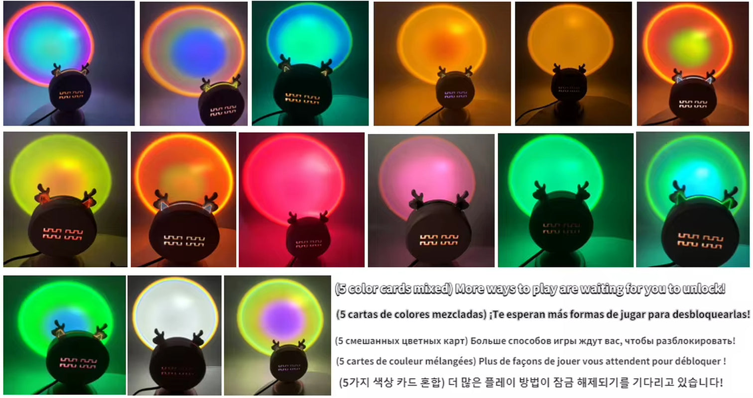 Mini Sunset Light Net Red Sunset Light Floor-To-Ceiling Photo Projection Dusk Warm Light Dawn Dawn Light USB Night Light