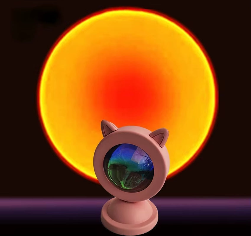 Mini Sunset Light Net Red Sunset Light Floor-To-Ceiling Photo Projection Dusk Warm Light Dawn Dawn Light USB Night Light