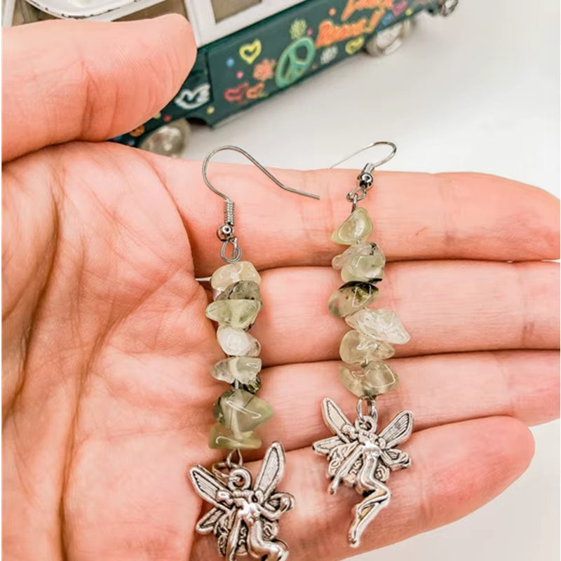 Fairy or Froggy Crystal Earrings | Indie Jewelry | Hippie Jewelry | Crystal Jewelry | Gemstone Jewelry | Celestial Jewelry | Acc