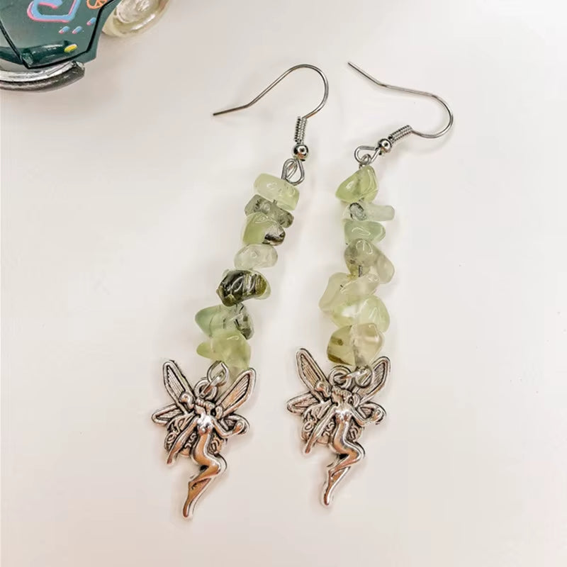 Fairy or Froggy Crystal Earrings | Indie Jewelry | Hippie Jewelry | Crystal Jewelry | Gemstone Jewelry | Celestial Jewelry | Acc