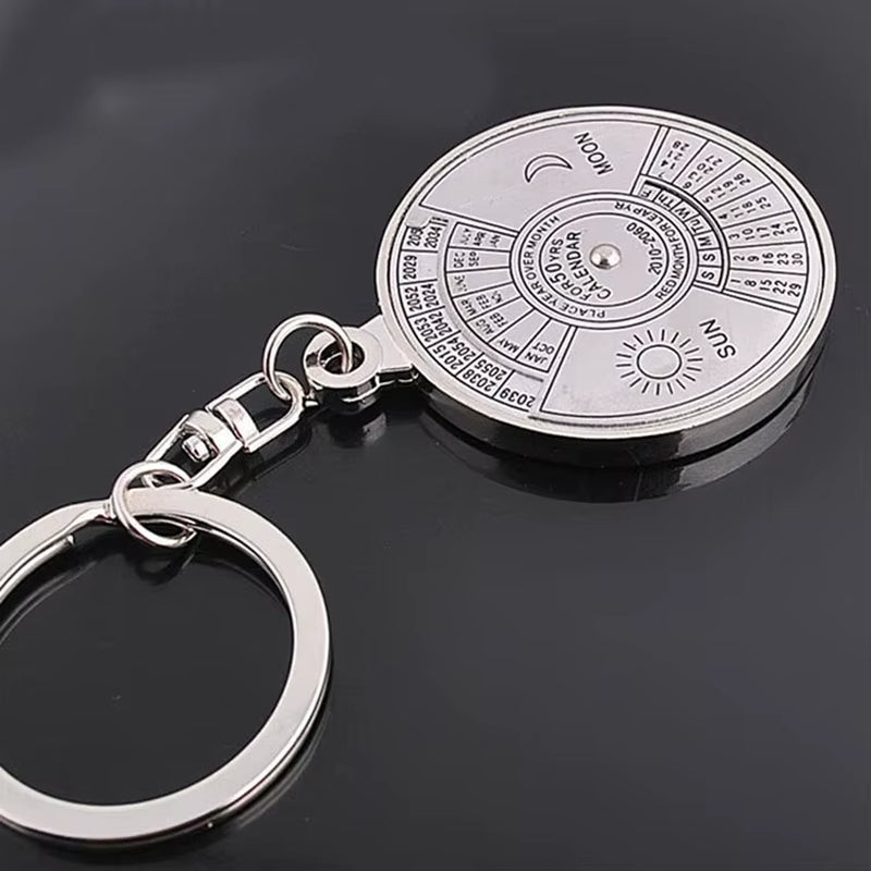 50 Years Super Perpetual Calendar Key Chain Bottle Opener Key Rings Astrology Keychain Party Gift Key Holder Gift Jewelry