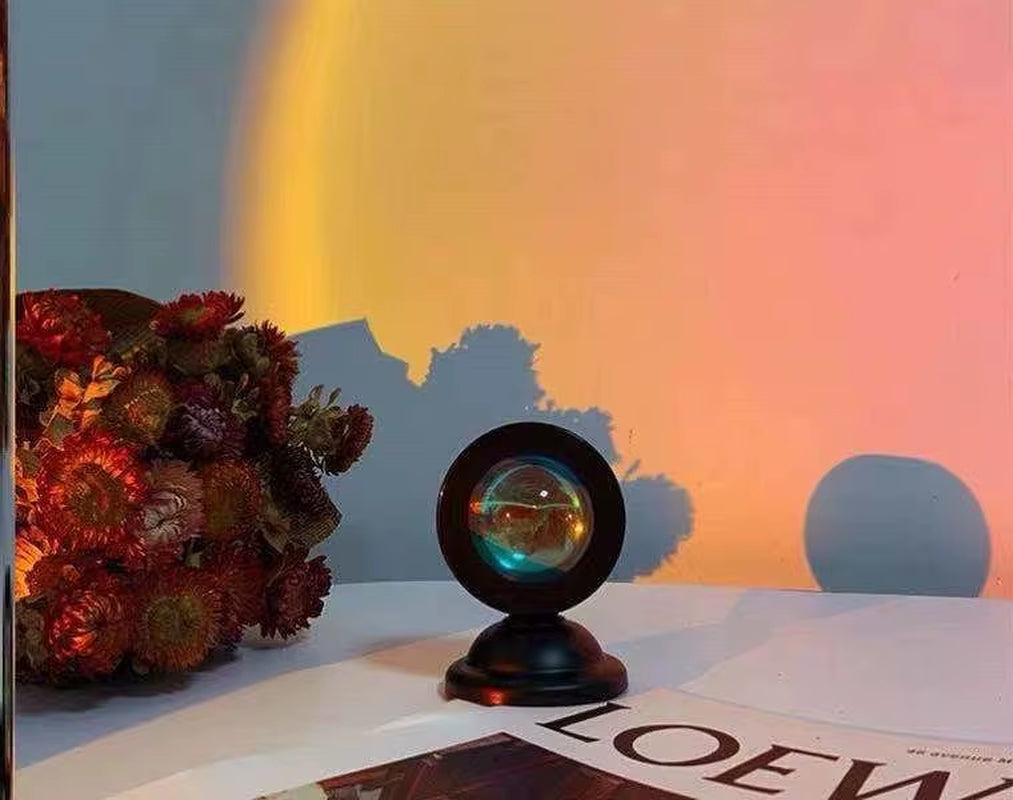 Mini Sunset Light Net Red Sunset Light Floor-To-Ceiling Photo Projection Dusk Warm Light Dawn Dawn Light USB Night Light
