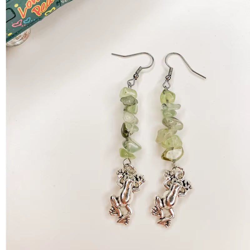 Fairy or Froggy Crystal Earrings | Indie Jewelry | Hippie Jewelry | Crystal Jewelry | Gemstone Jewelry | Celestial Jewelry | Acc