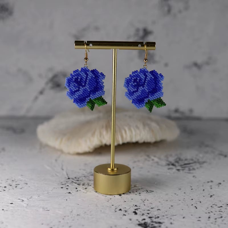 Ethnic Flower Earring for Lady Rose Jewellery Miyuki Bead Free Shipping Jewelry Handmade Earrings Friendship Wholesale